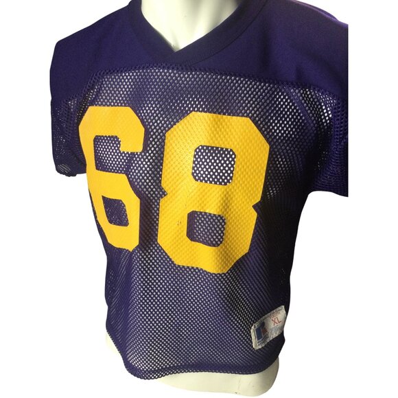 LSU Mesh Football Jersey*Crop Top*Shirt*Muse’s Sis*68*Youth XL*Purple*EUC - Picture 5 of 9